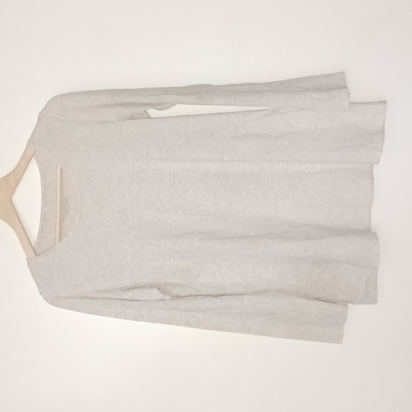 Pure Jill Long Sleeve Stretch Women's Medium Heathered Oatmeal Long Sleeve Shirt - Picture 15 of 16